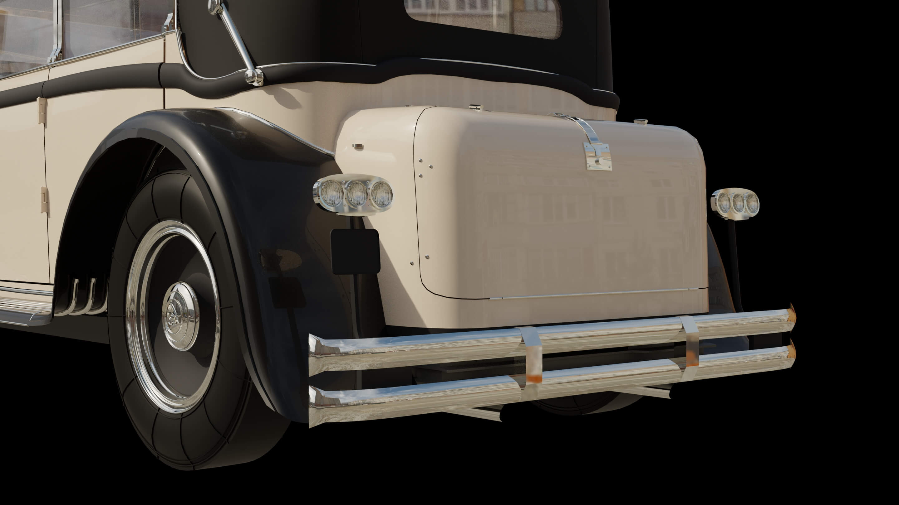 Classic 1930s Luxury Vintage Limousine 3D Model