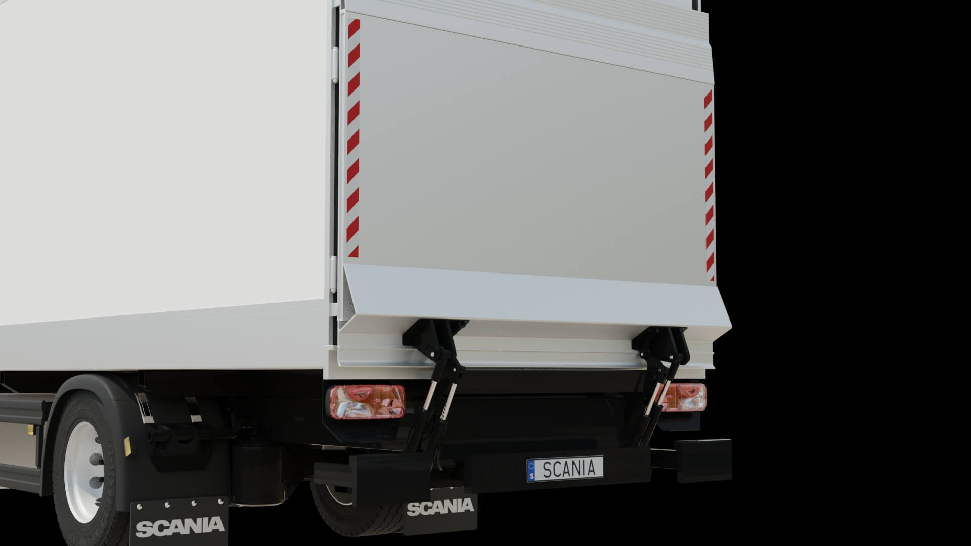 Commercial Box Truck Rigged 3D Model