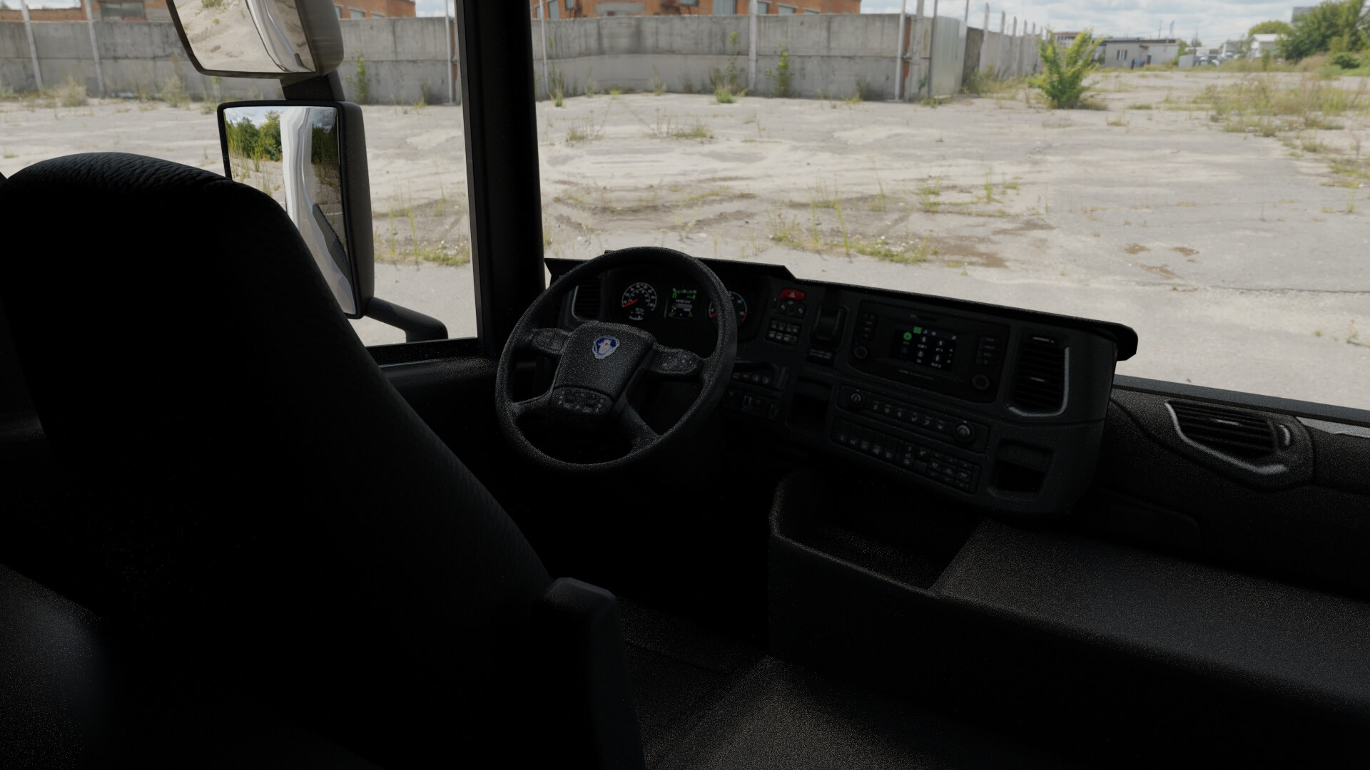 Commercial Box Truck Rigged 3D Model