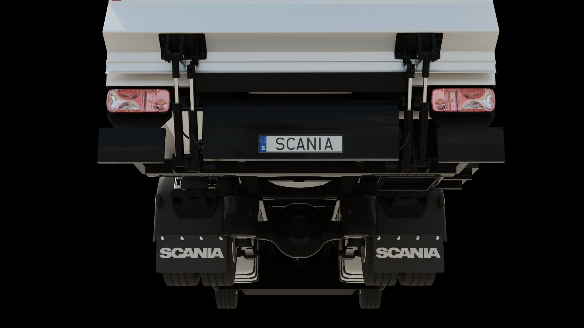 Commercial Box Truck Rigged 3D Model