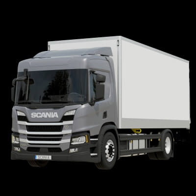 Commercial Box Truck Rigged