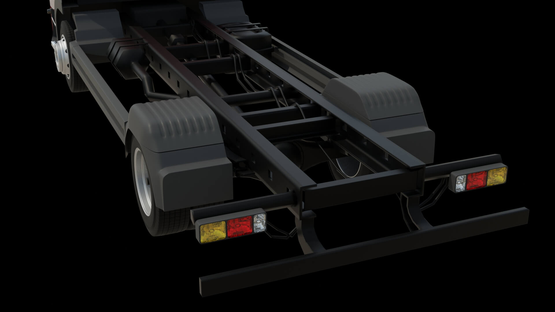 Commercial Truck Cab Rigged 3D Model