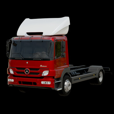 Commercial Truck Cab Rigged