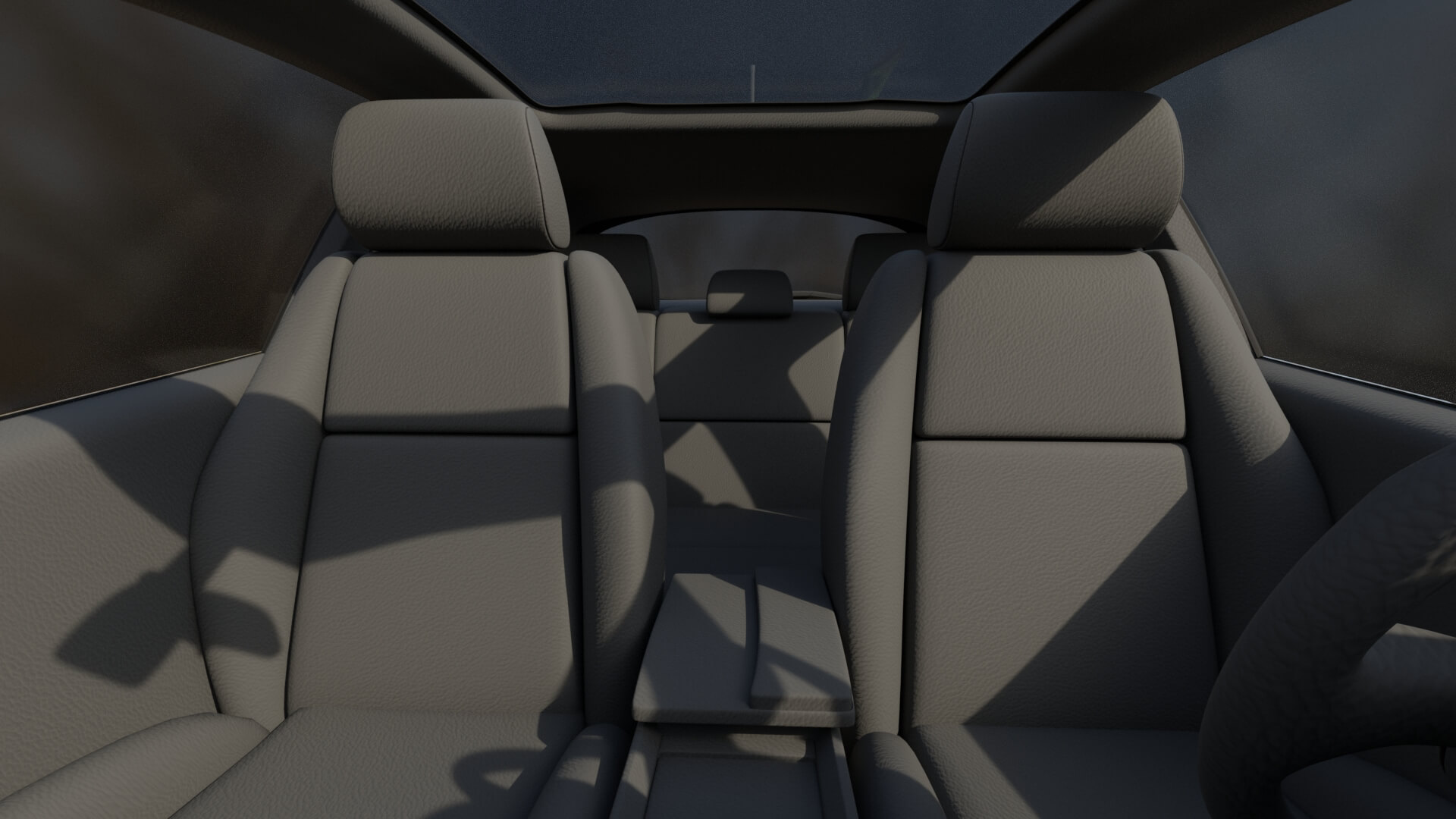 Compact City Hatchback Car Rigged 3D Model