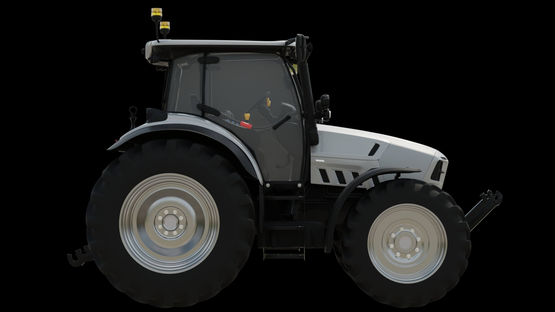 Heavy Duty Agricultural Tractor Rigged 3D Model