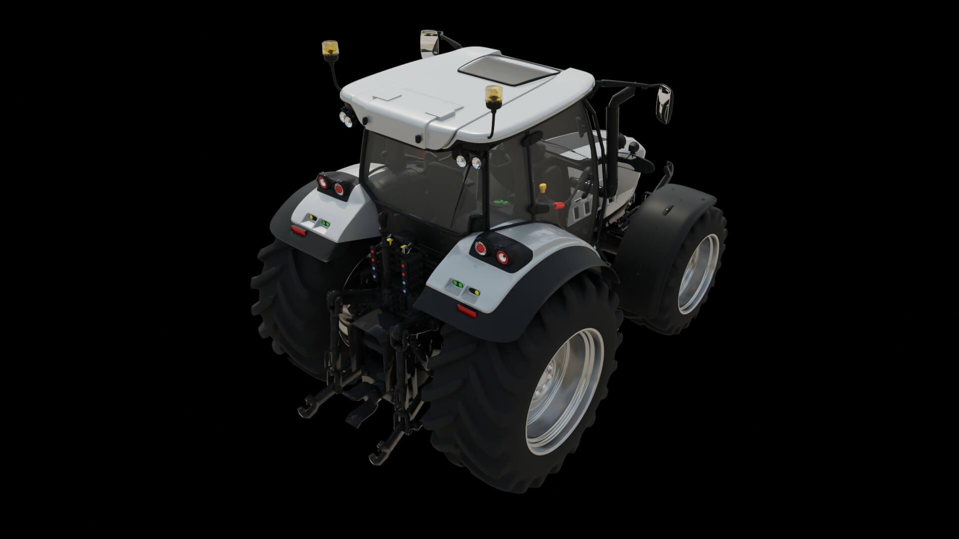 Heavy Duty Agricultural Tractor Rigged 3D Model