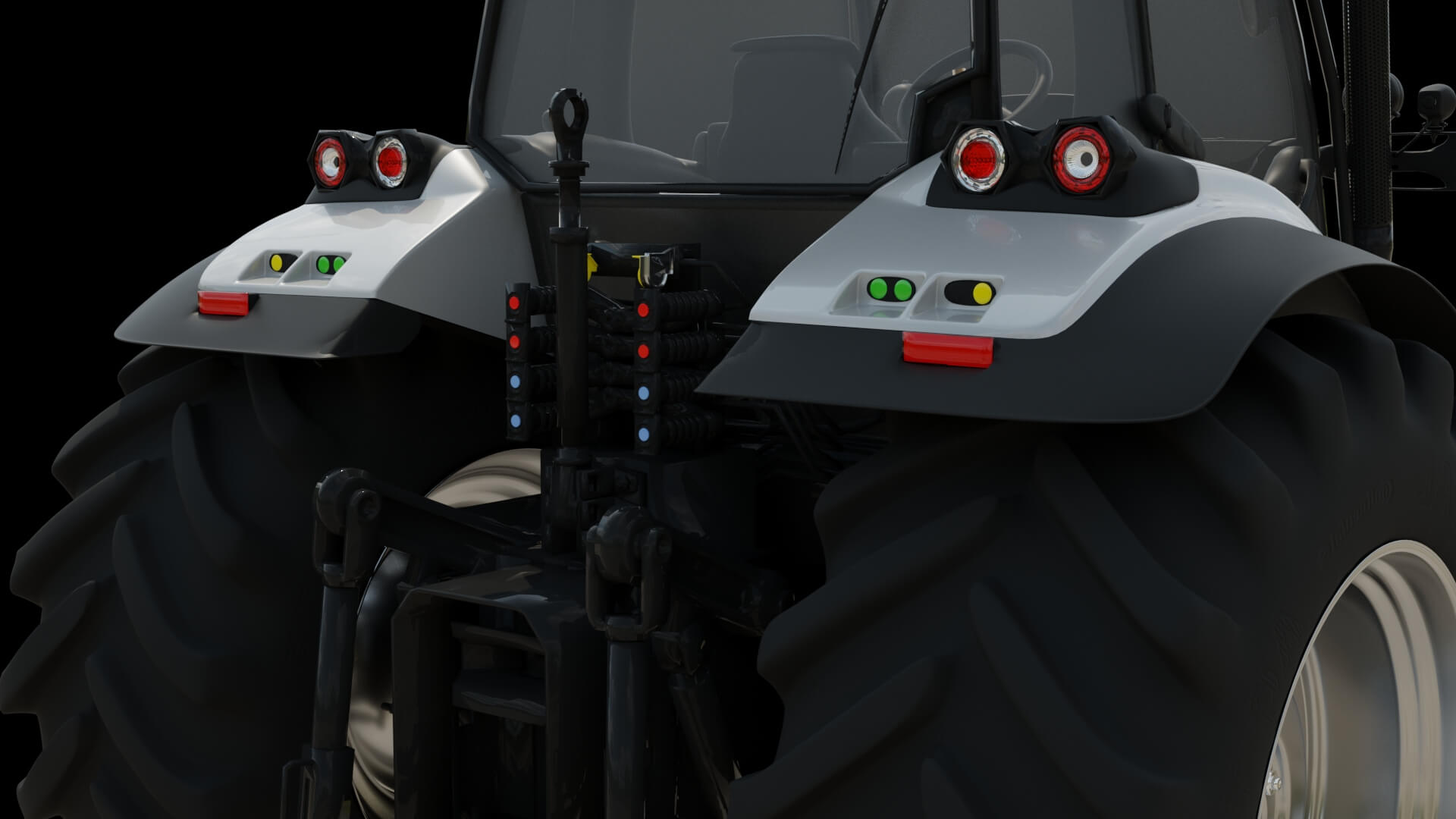 Heavy Duty Agricultural Tractor Rigged 3D Model