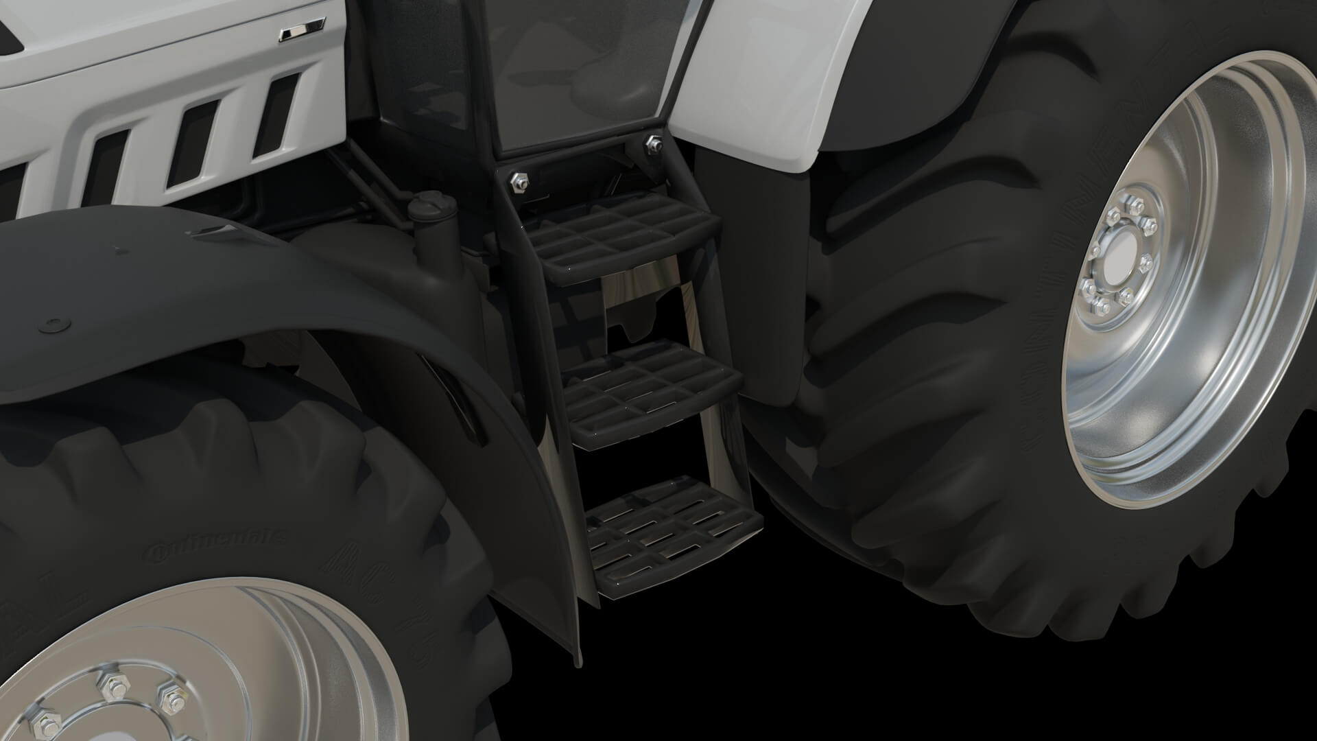 Heavy Duty Agricultural Tractor Rigged 3D Model