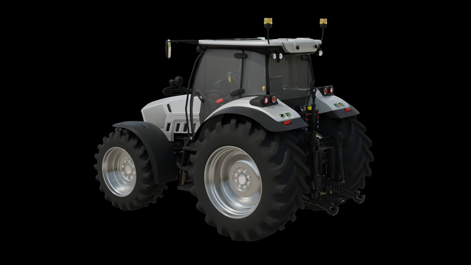 Heavy Duty Agricultural Tractor Rigged 3D Model