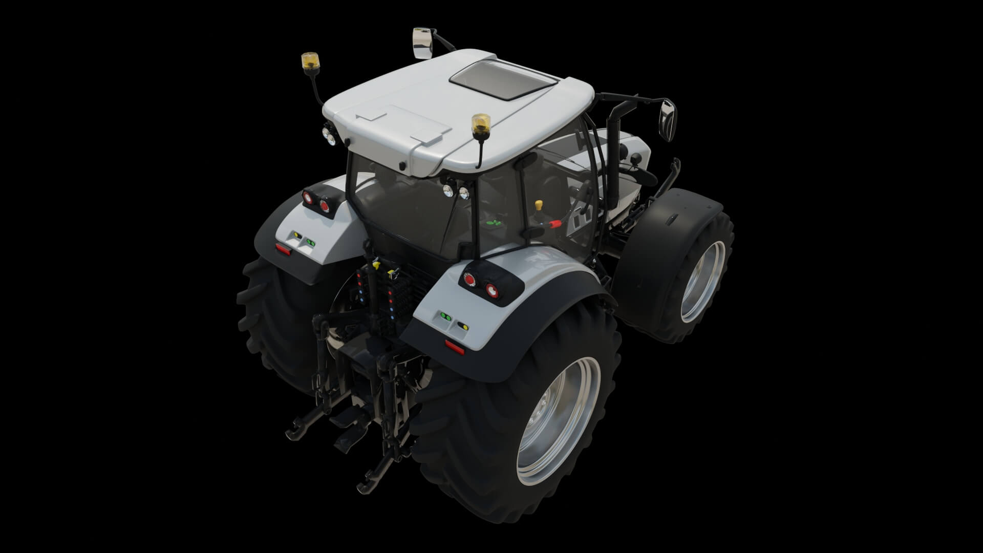 Heavy Duty Agricultural Tractor Rigged 3D Model