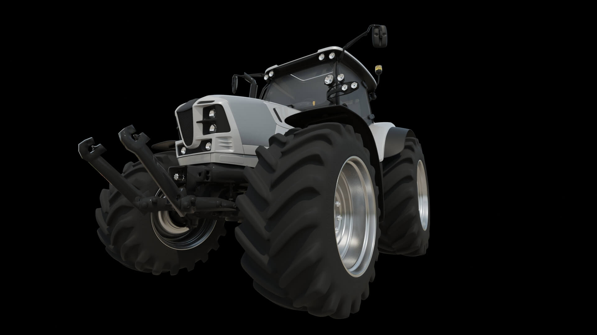 Heavy Duty Agricultural Tractor Rigged 3D Model