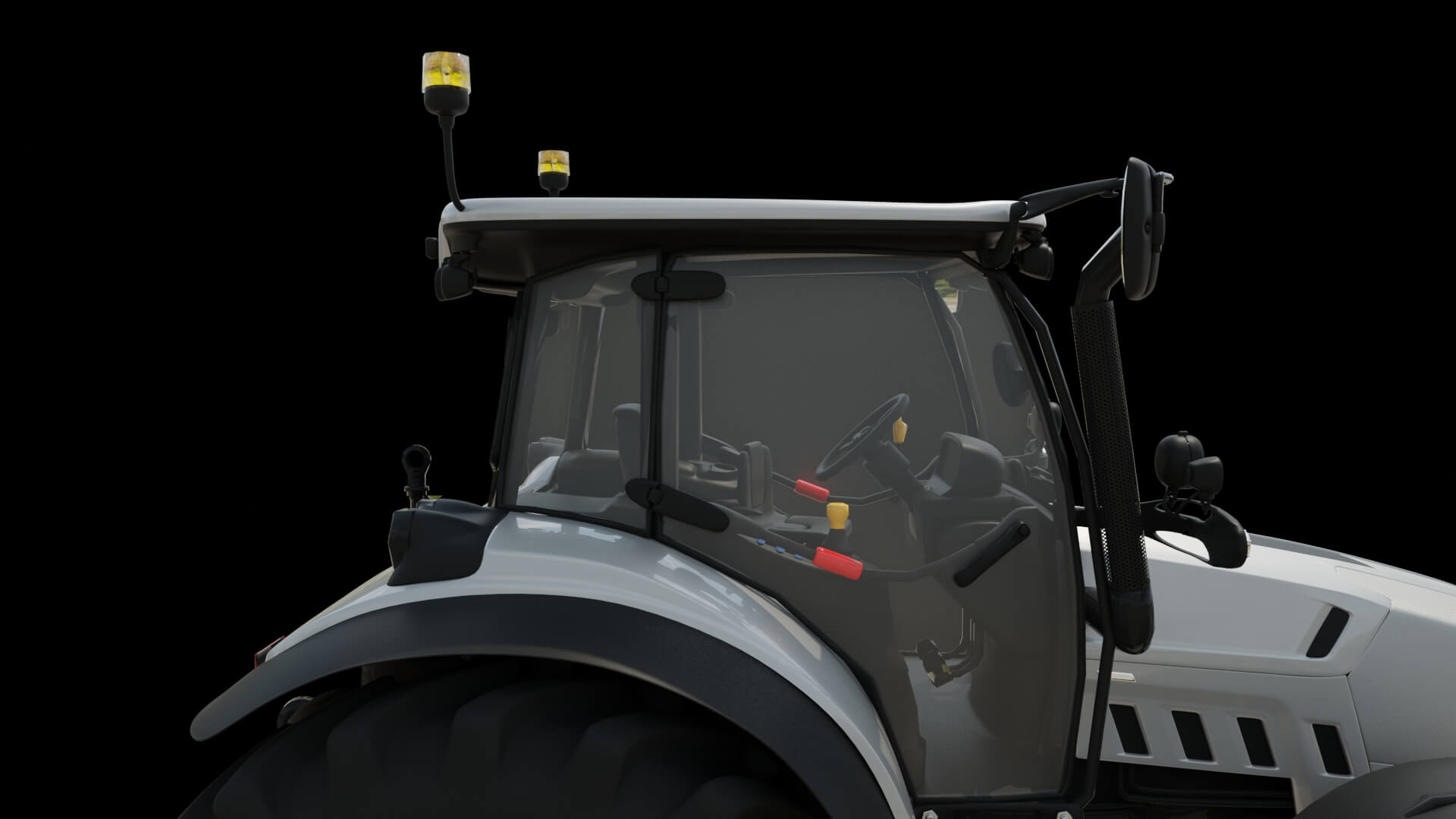 Heavy Duty Agricultural Tractor Rigged 3D Model