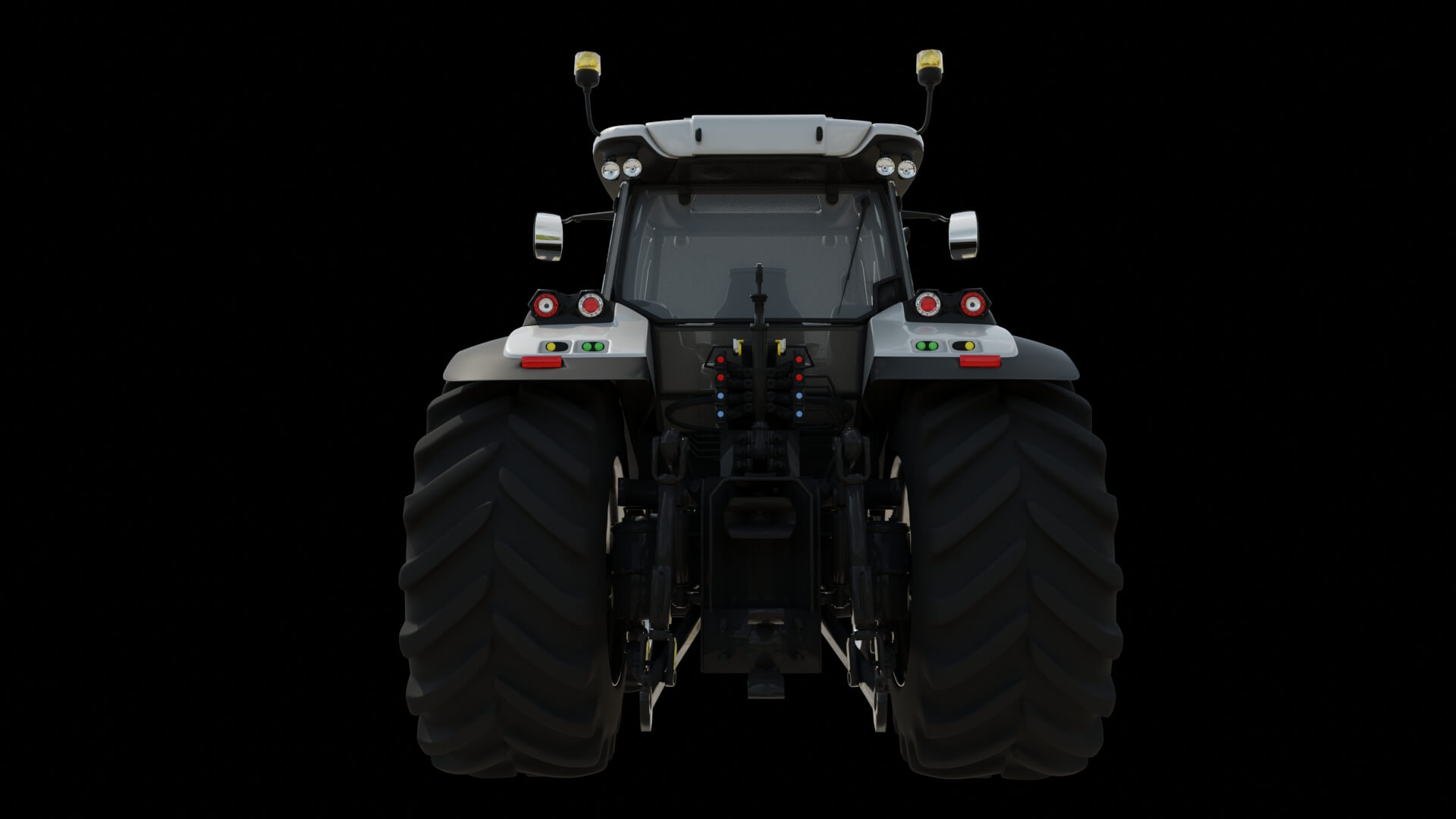 Heavy Duty Agricultural Tractor Rigged 3D Model