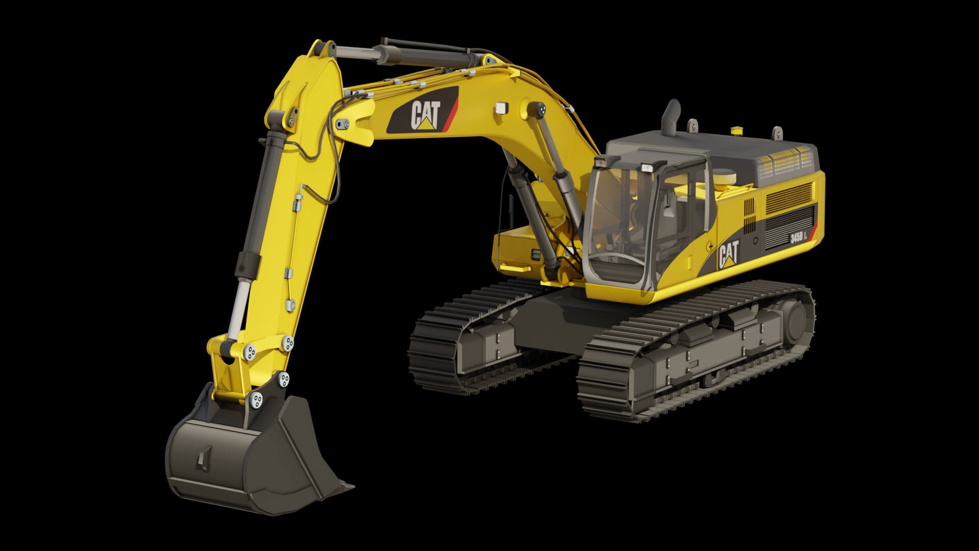 Heavy Hydraulic Crawler Excavator 3D Model
