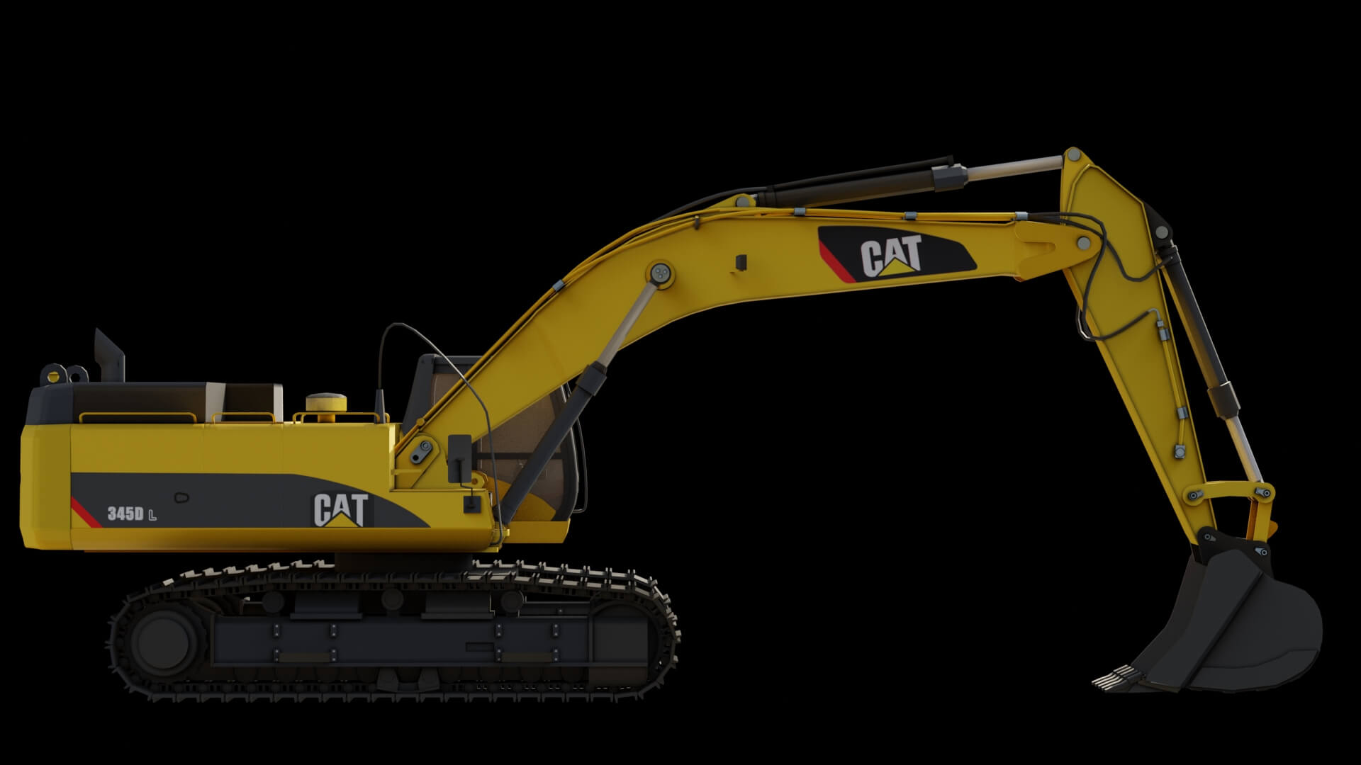 Heavy Hydraulic Crawler Excavator 3D Model