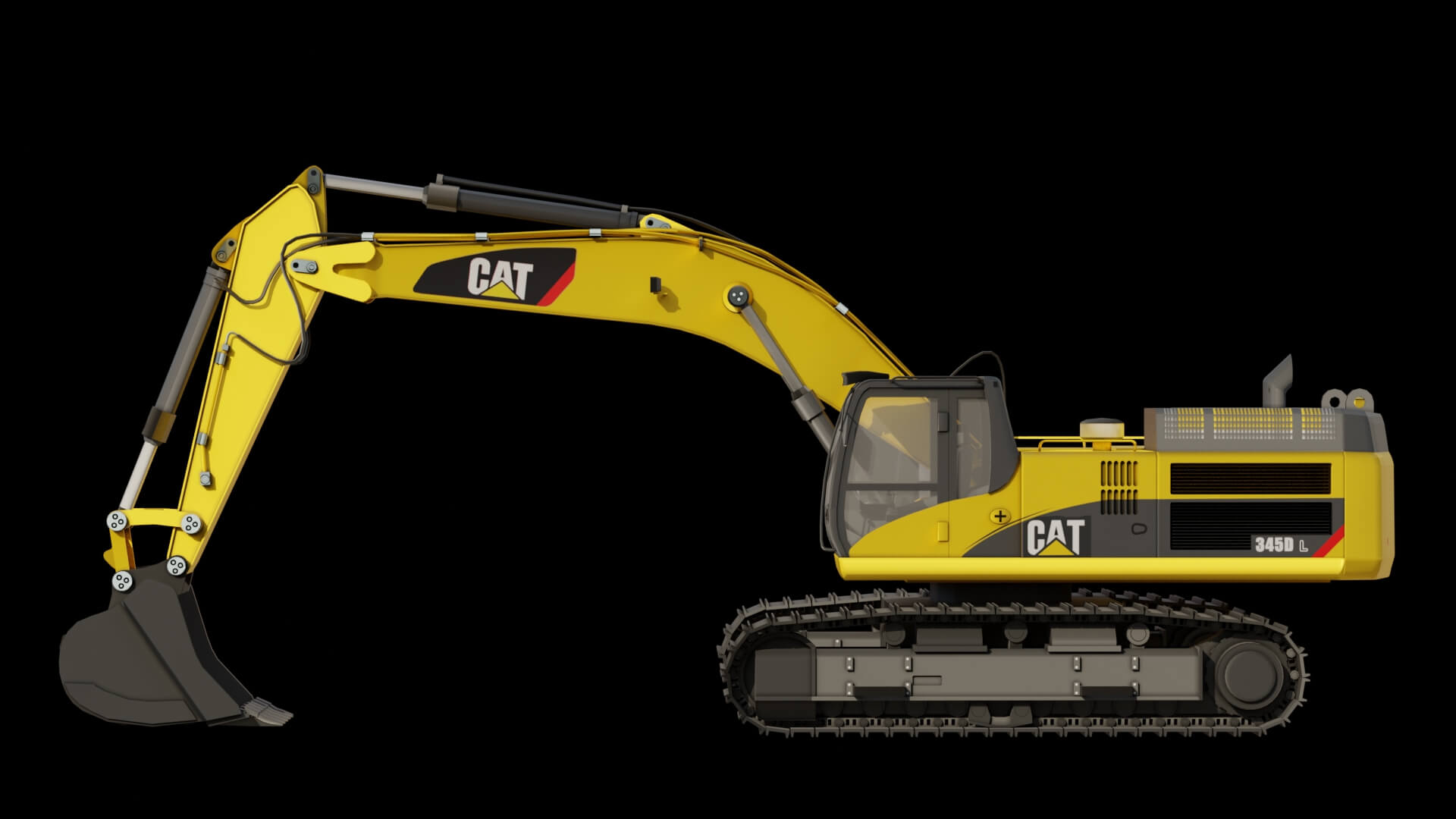 Heavy Hydraulic Crawler Excavator 3D Model