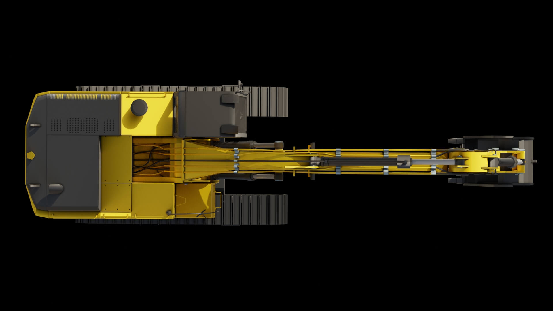 Heavy Hydraulic Crawler Excavator 3D Model