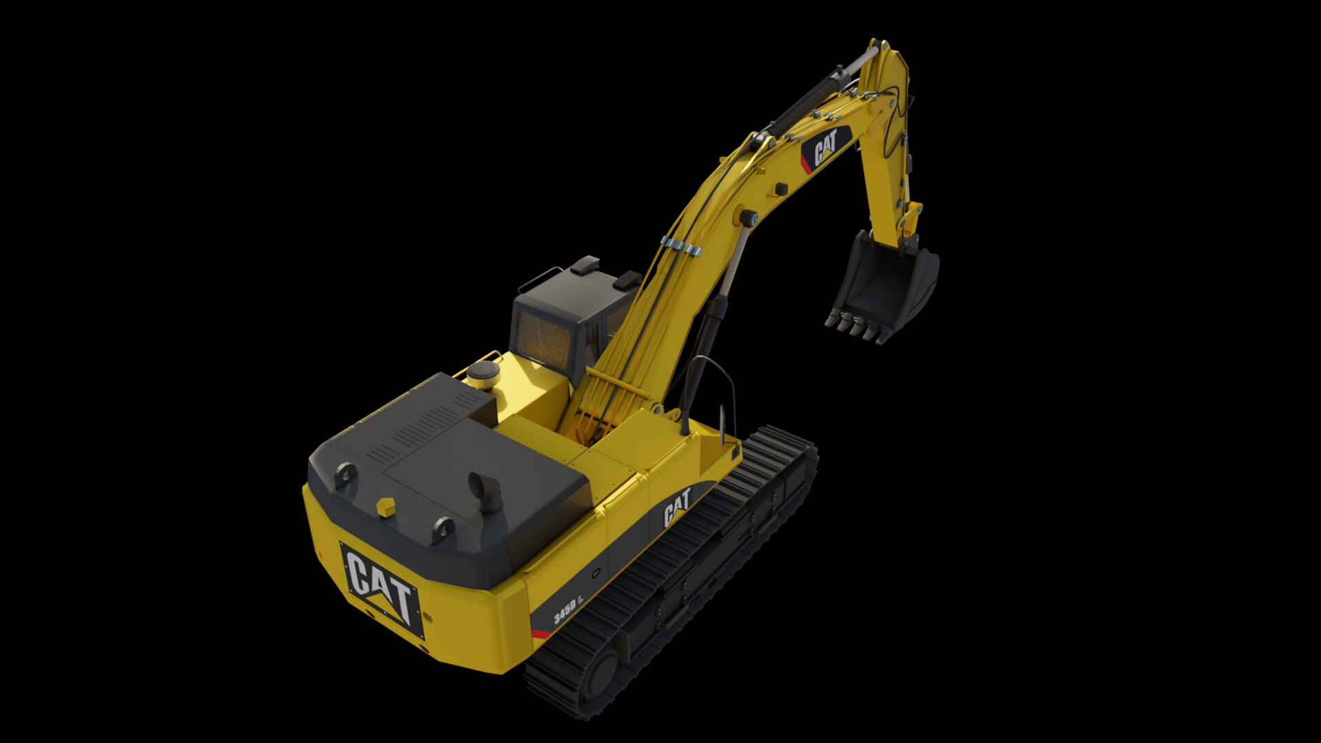 Heavy Hydraulic Crawler Excavator 3D Model