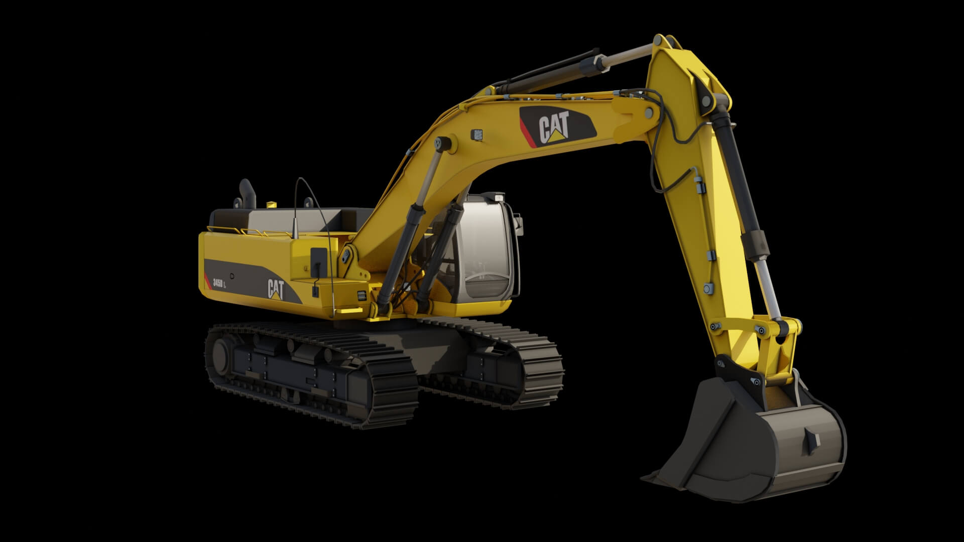 Heavy Hydraulic Crawler Excavator 3D Model