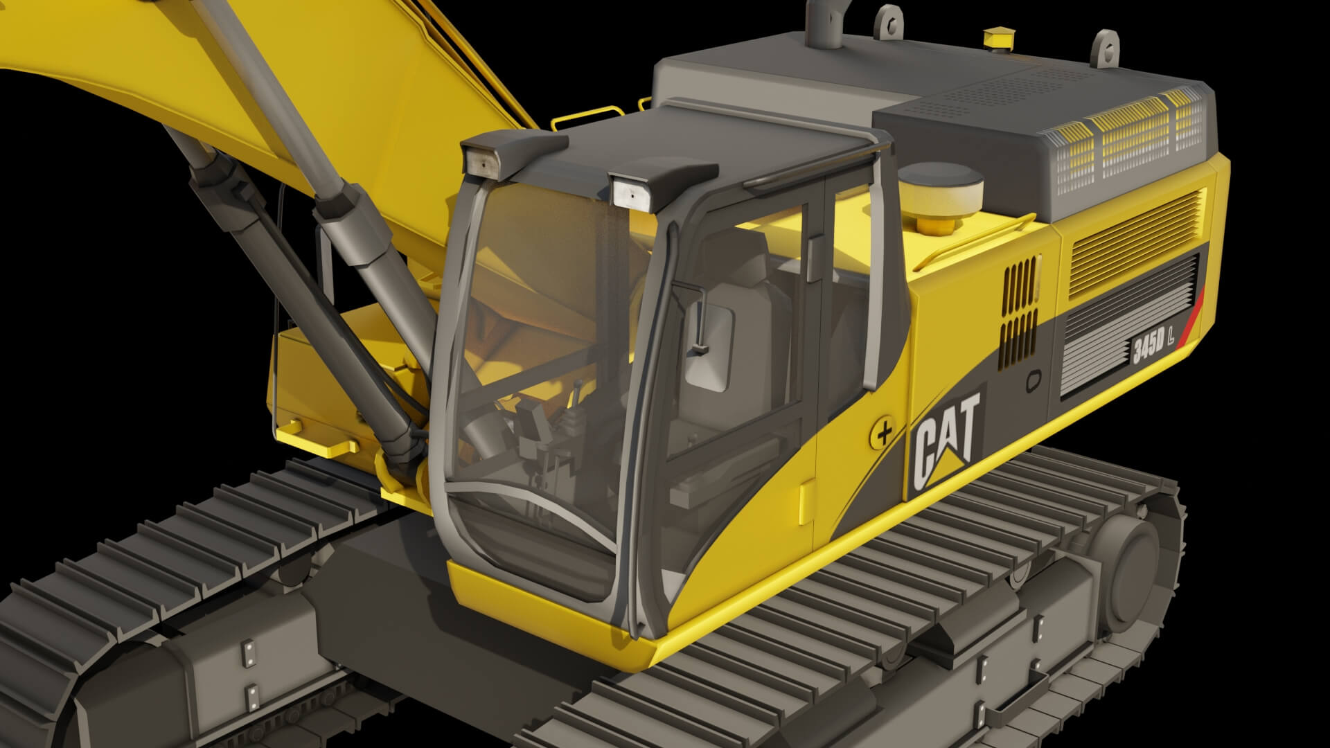 Heavy Hydraulic Crawler Excavator 3D Model