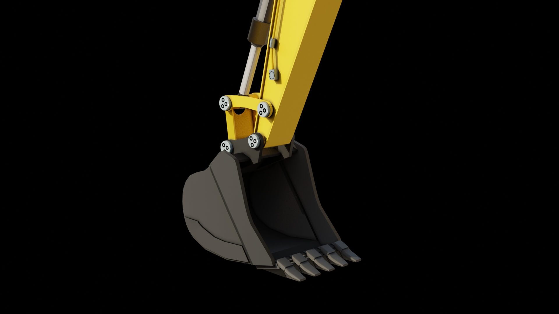 Heavy Hydraulic Crawler Excavator 3D Model