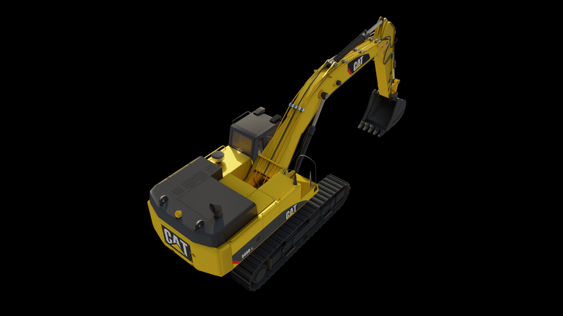 Heavy Hydraulic Crawler Excavator 3D Model
