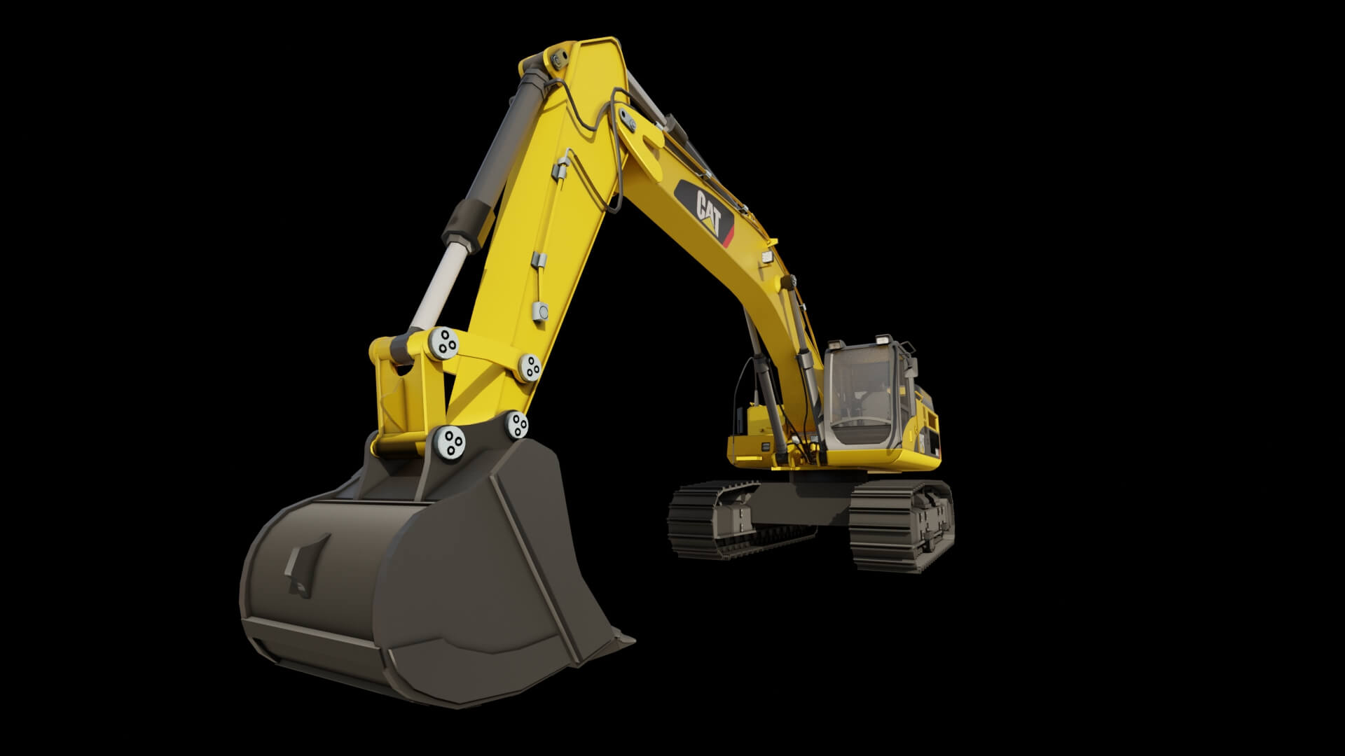 Heavy Hydraulic Crawler Excavator 3D Model