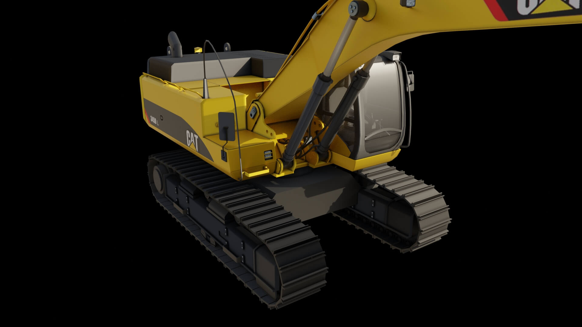 Heavy Hydraulic Crawler Excavator 3D Model