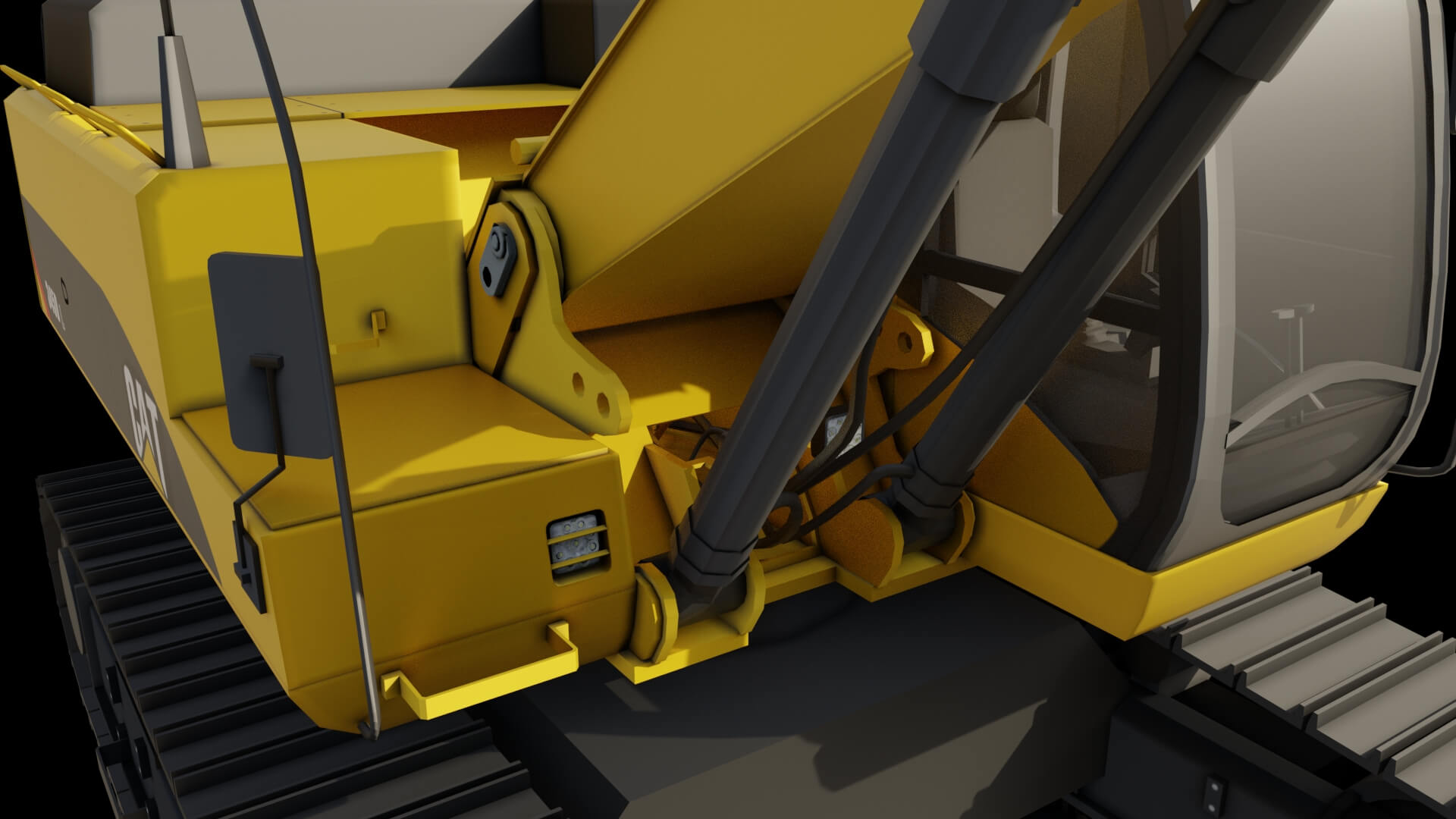 Heavy Hydraulic Crawler Excavator 3D Model