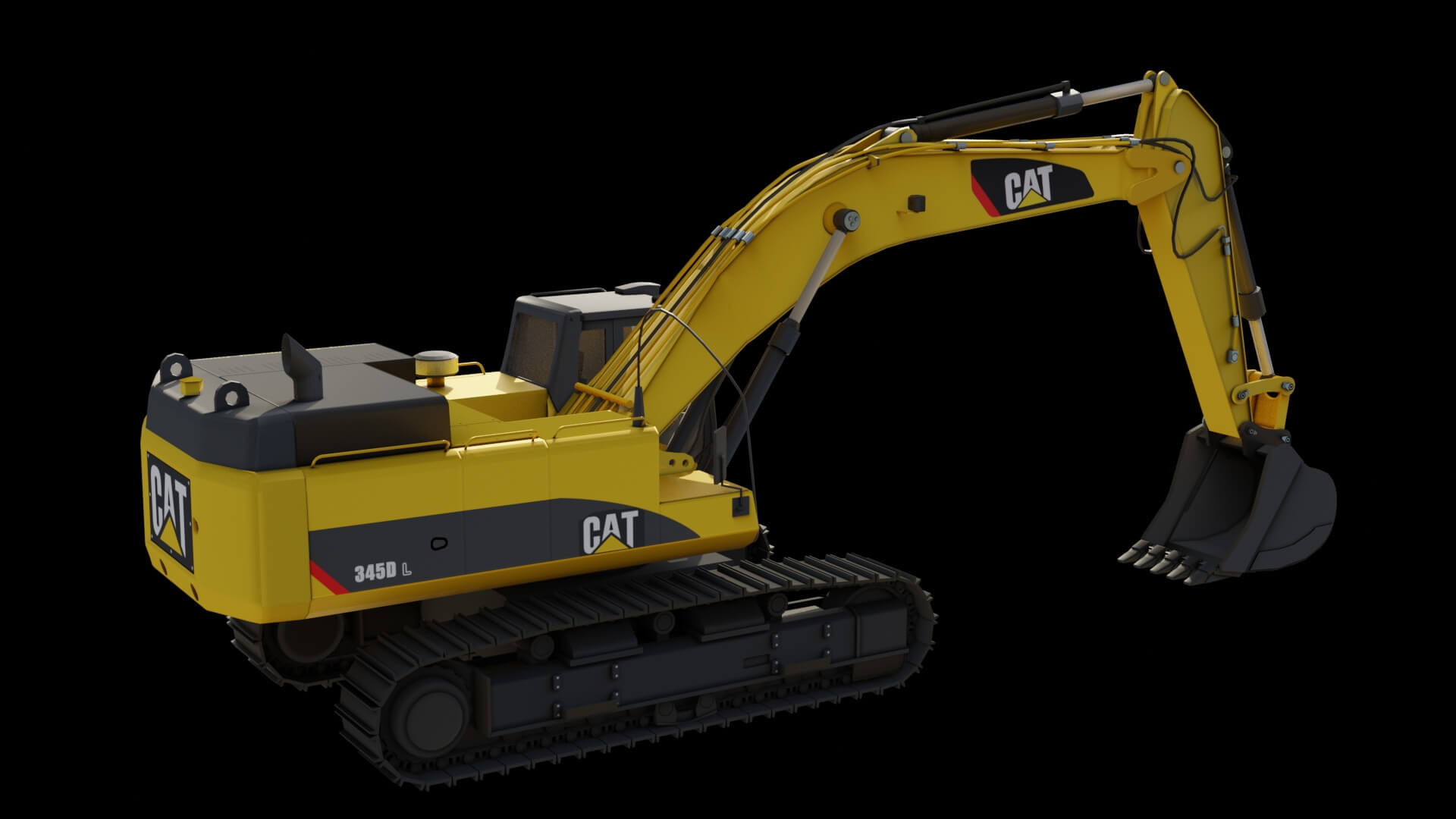 Heavy Hydraulic Crawler Excavator 3D Model