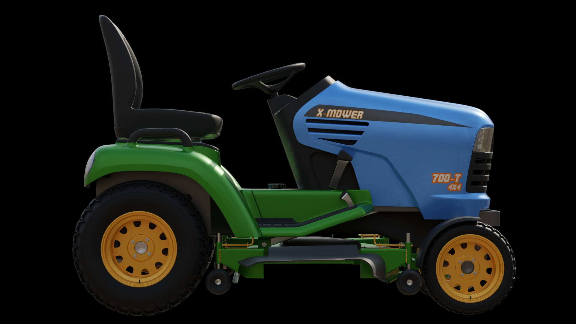 Lawn Mower Tractor 3D Model