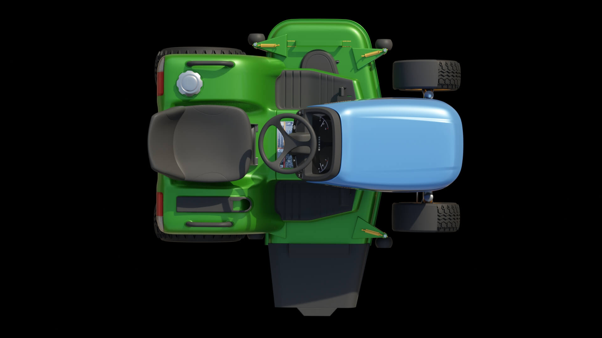 Lawn Mower Tractor 3D Model