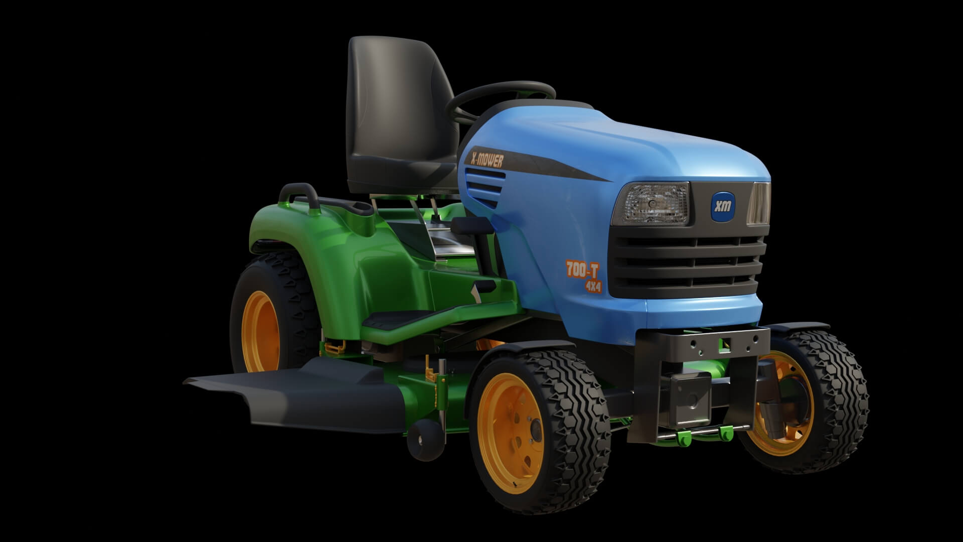 Lawn Mower Tractor 3D Model