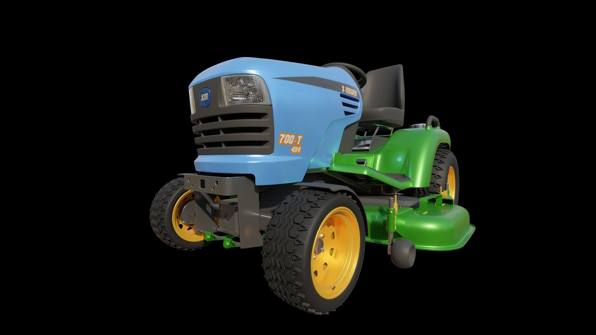 Lawn Mower Tractor 3D Model