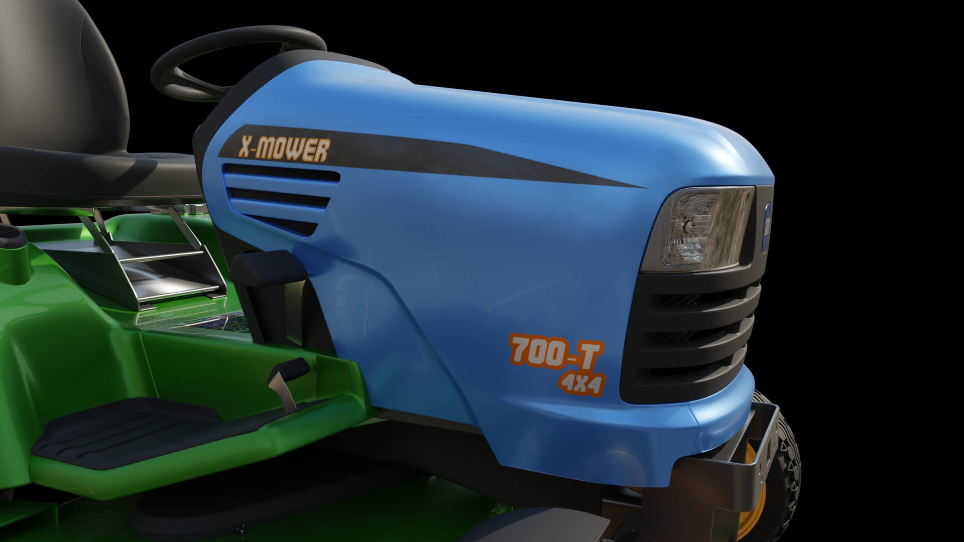 Lawn Mower Tractor 3D Model