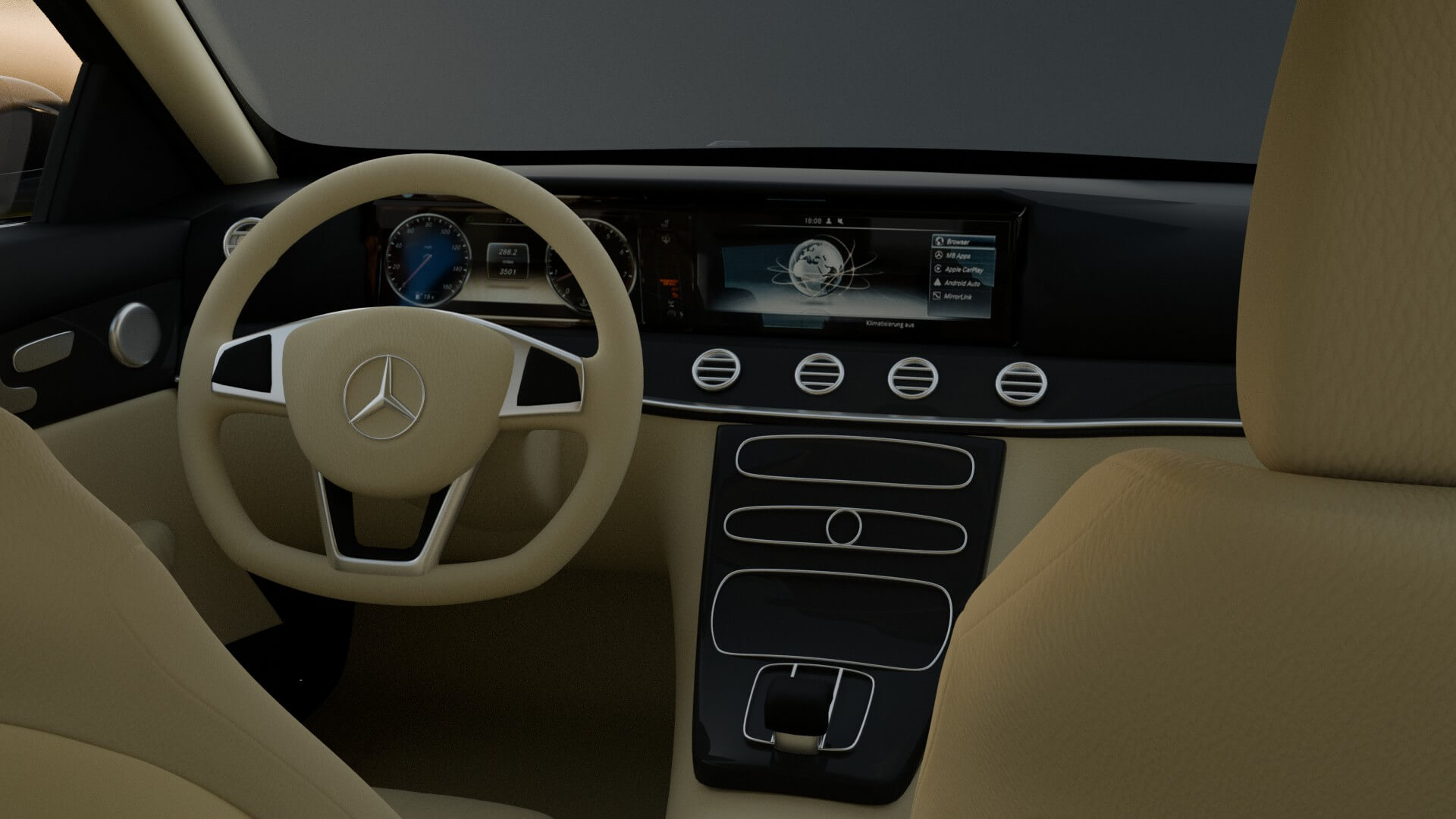 Luxury Taxi Sedan Rigged 3D Model