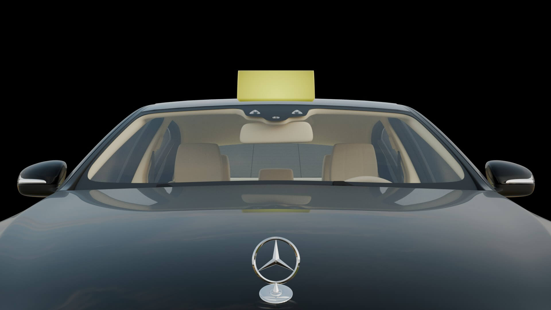 Luxury Taxi Sedan Rigged 3D Model
