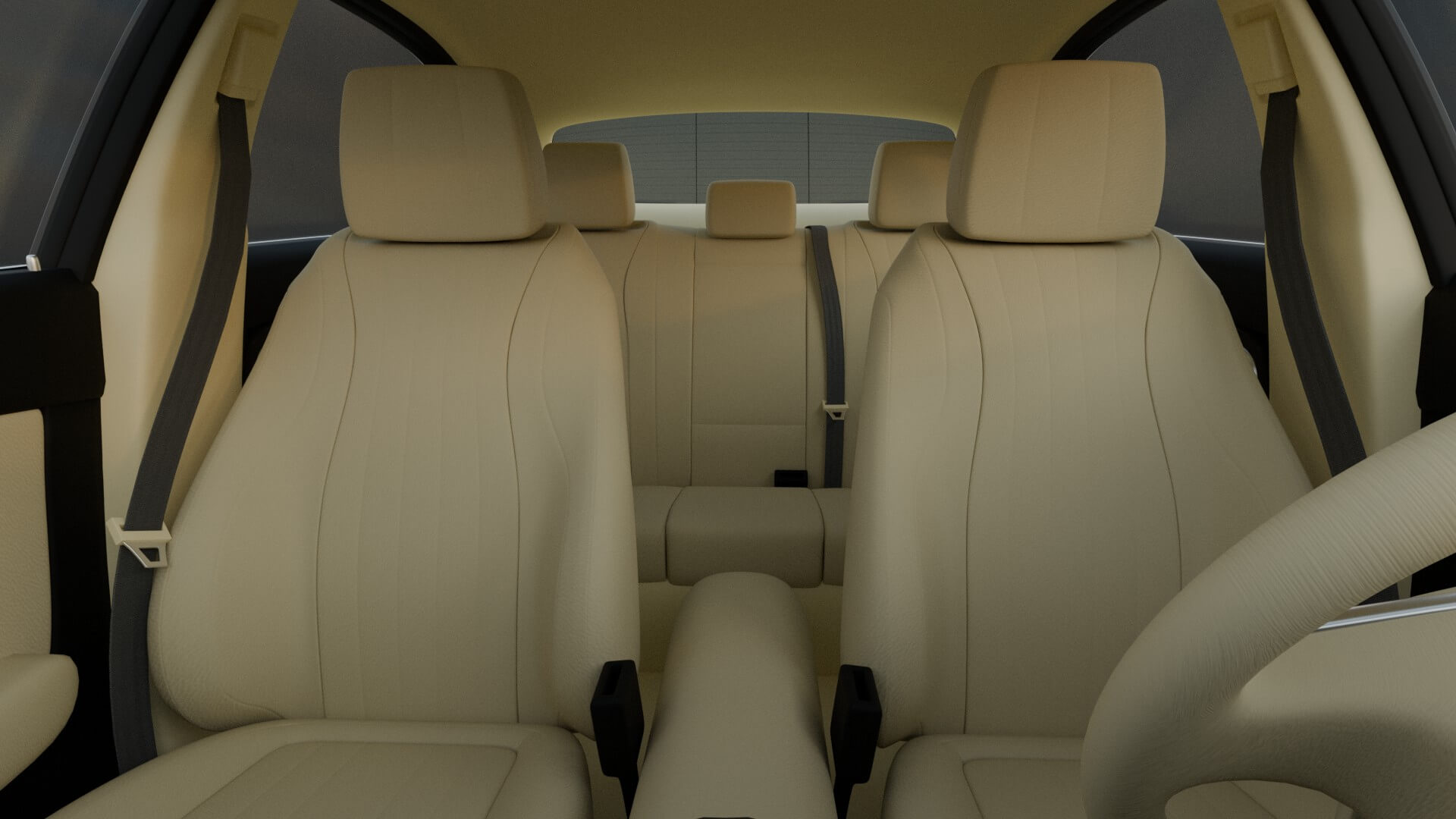 Luxury Taxi Sedan Rigged 3D Model