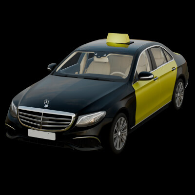 Luxury Taxi Sedan Rigged