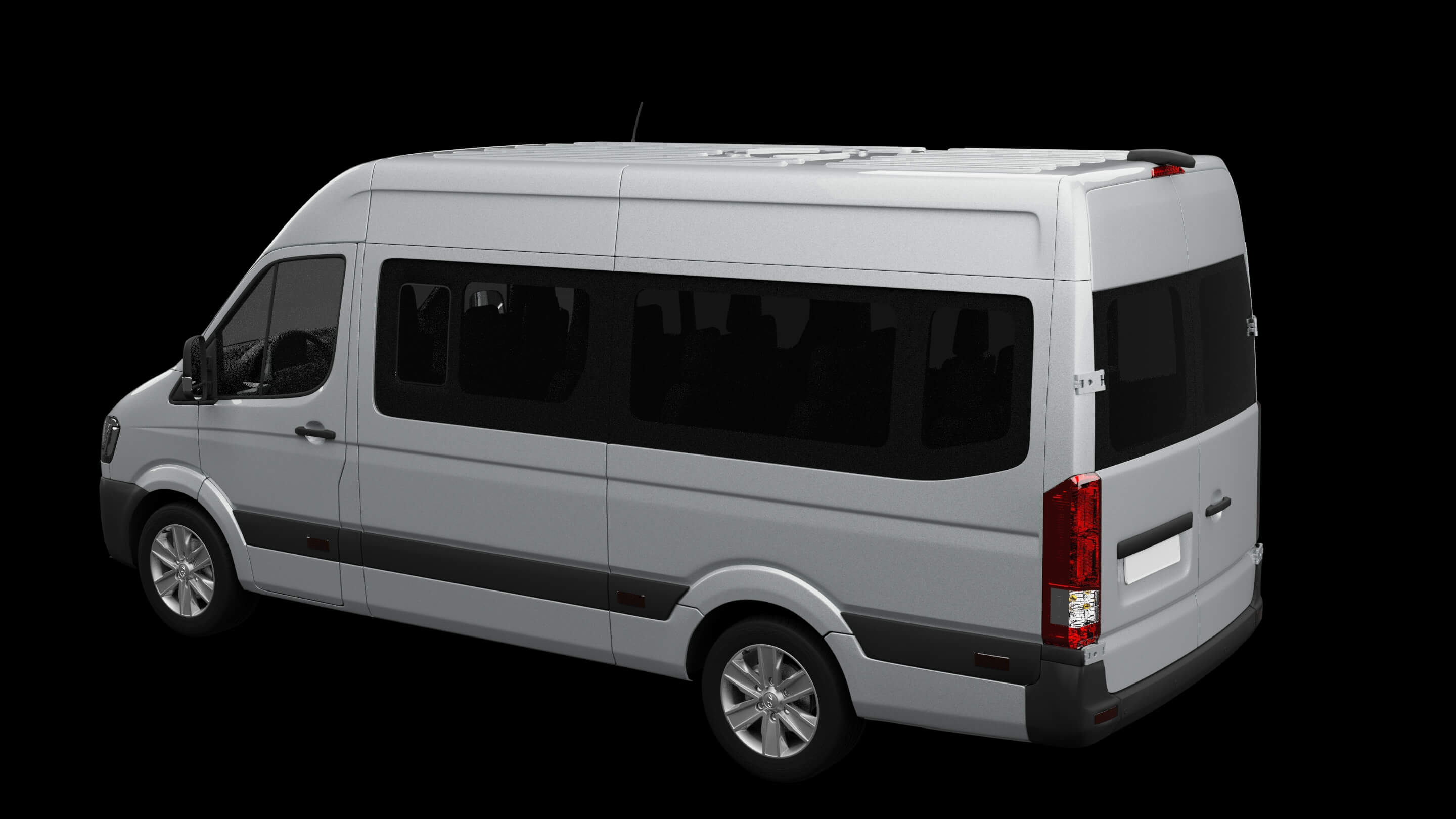 Modern Minibus Van 3D Model