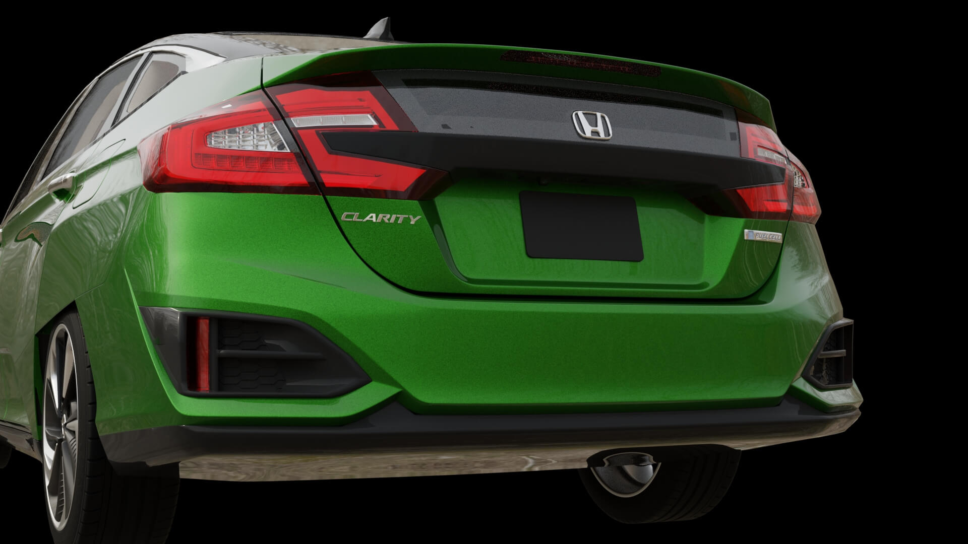 Modern Electric Sedan Rigged 3D Model