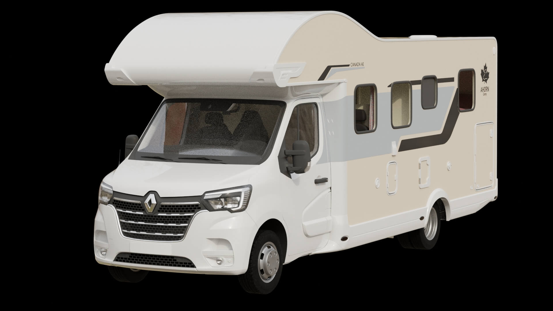 Modern Alcove Motorhome Camper Van Rigged - 3D Model by ForJaxis