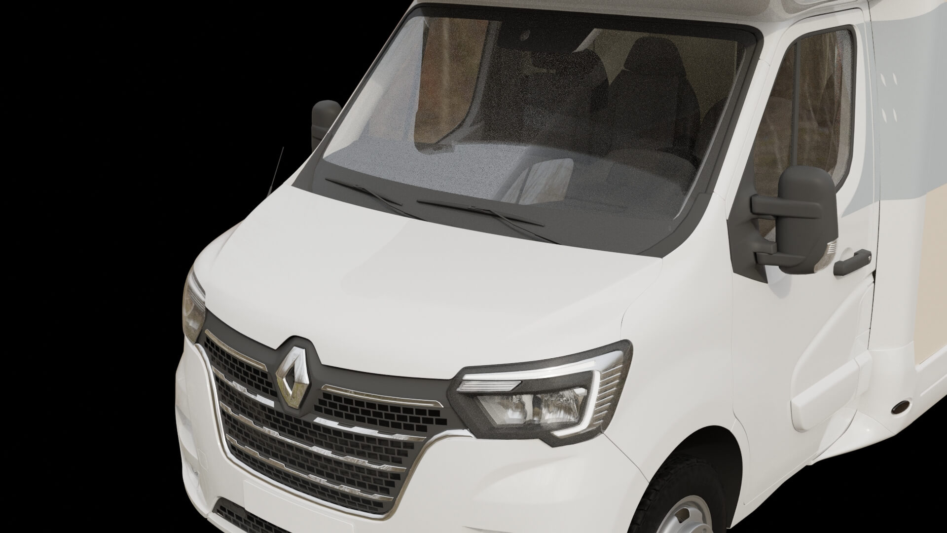 Modern Alcove Motorhome Camper Van Rigged - 3D Model by ForJaxis