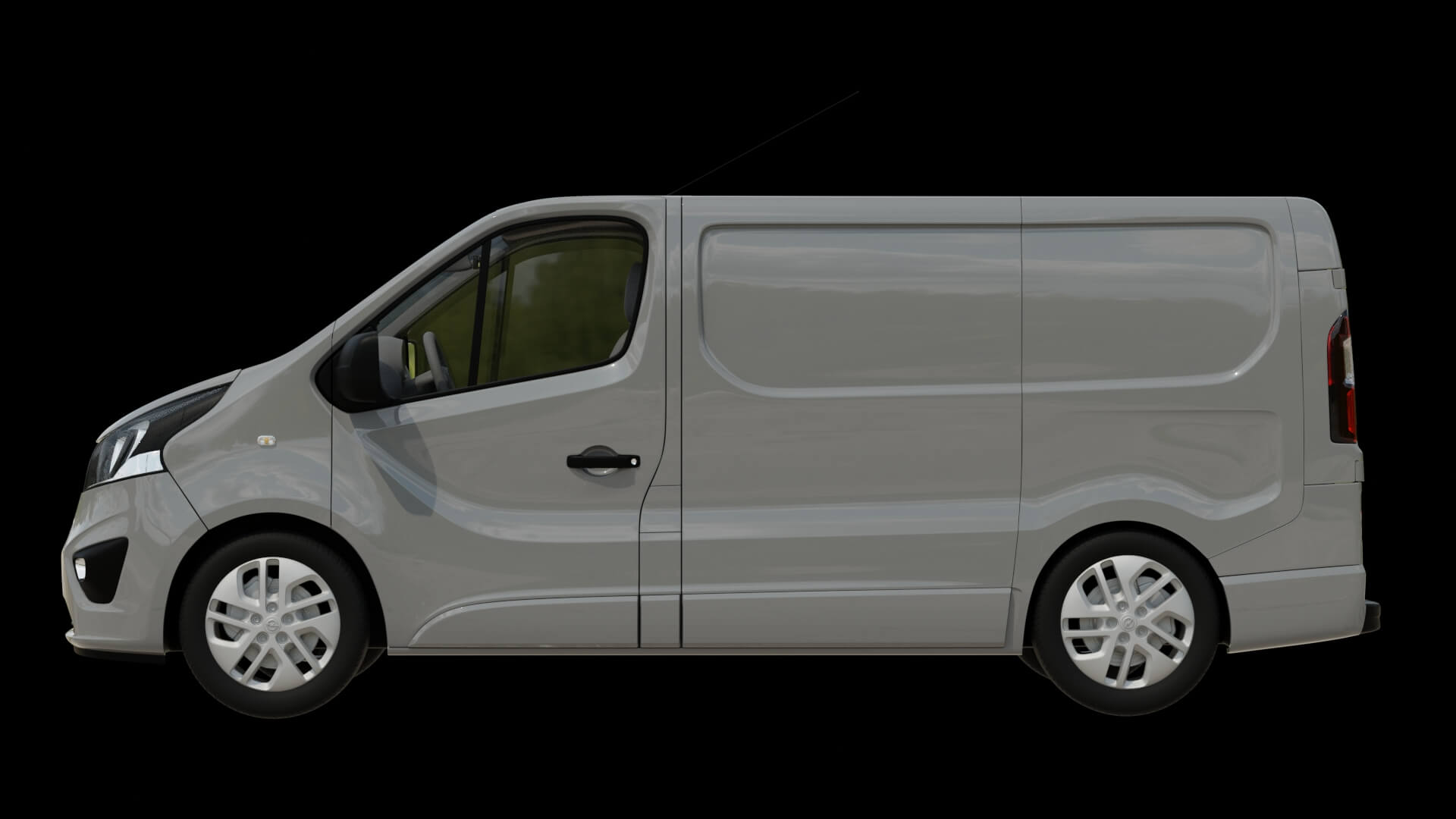 Modern Cargo Van Rigged 3D Model