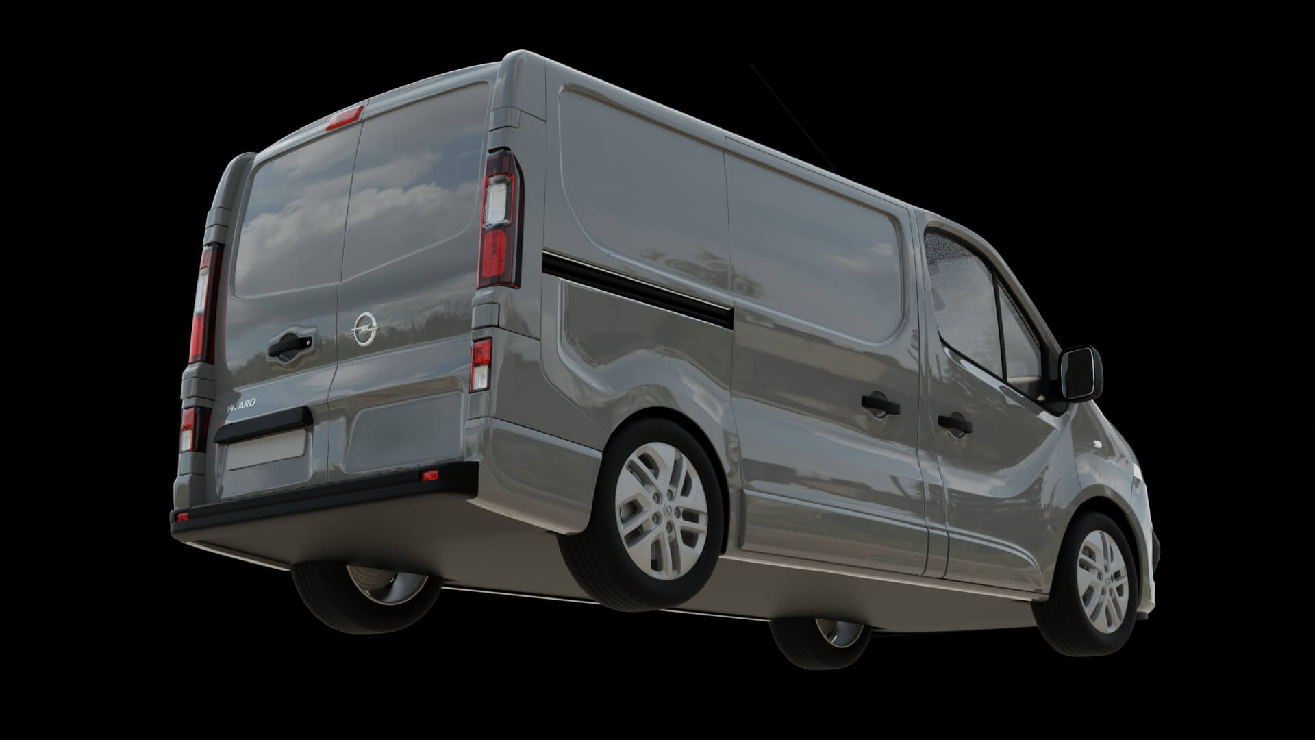 Modern Cargo Van Rigged 3D Model
