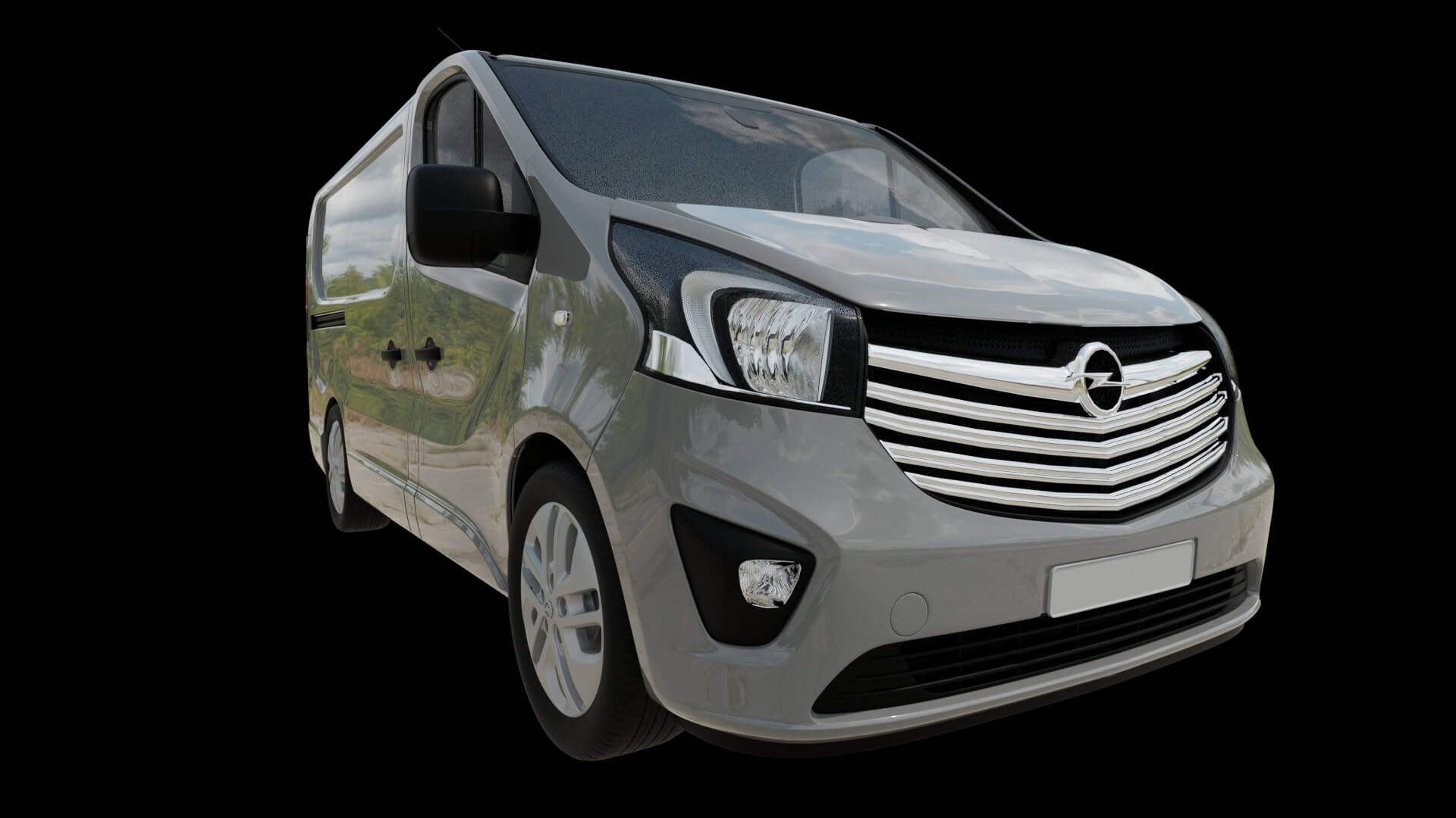 Modern Cargo Van Rigged 3D Model