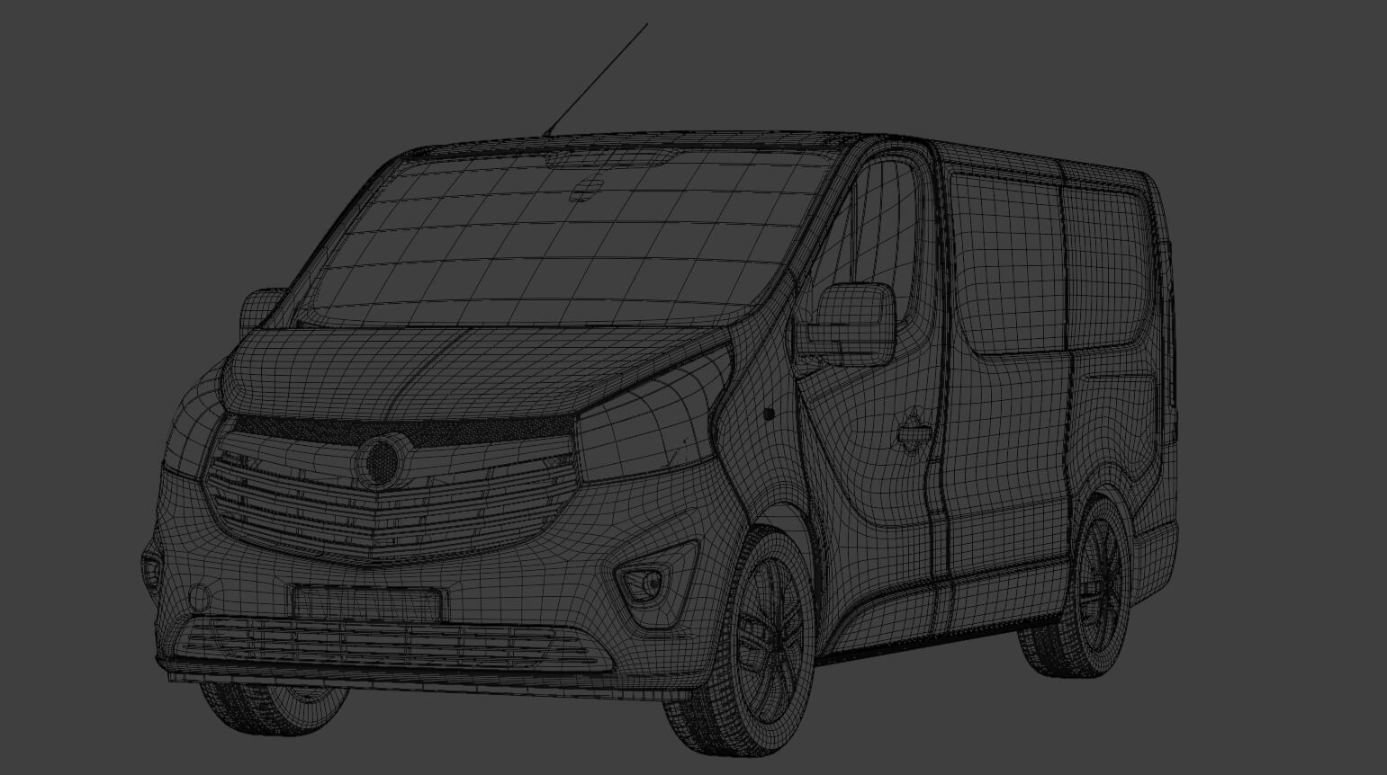 Modern Cargo Van Rigged 3D Model