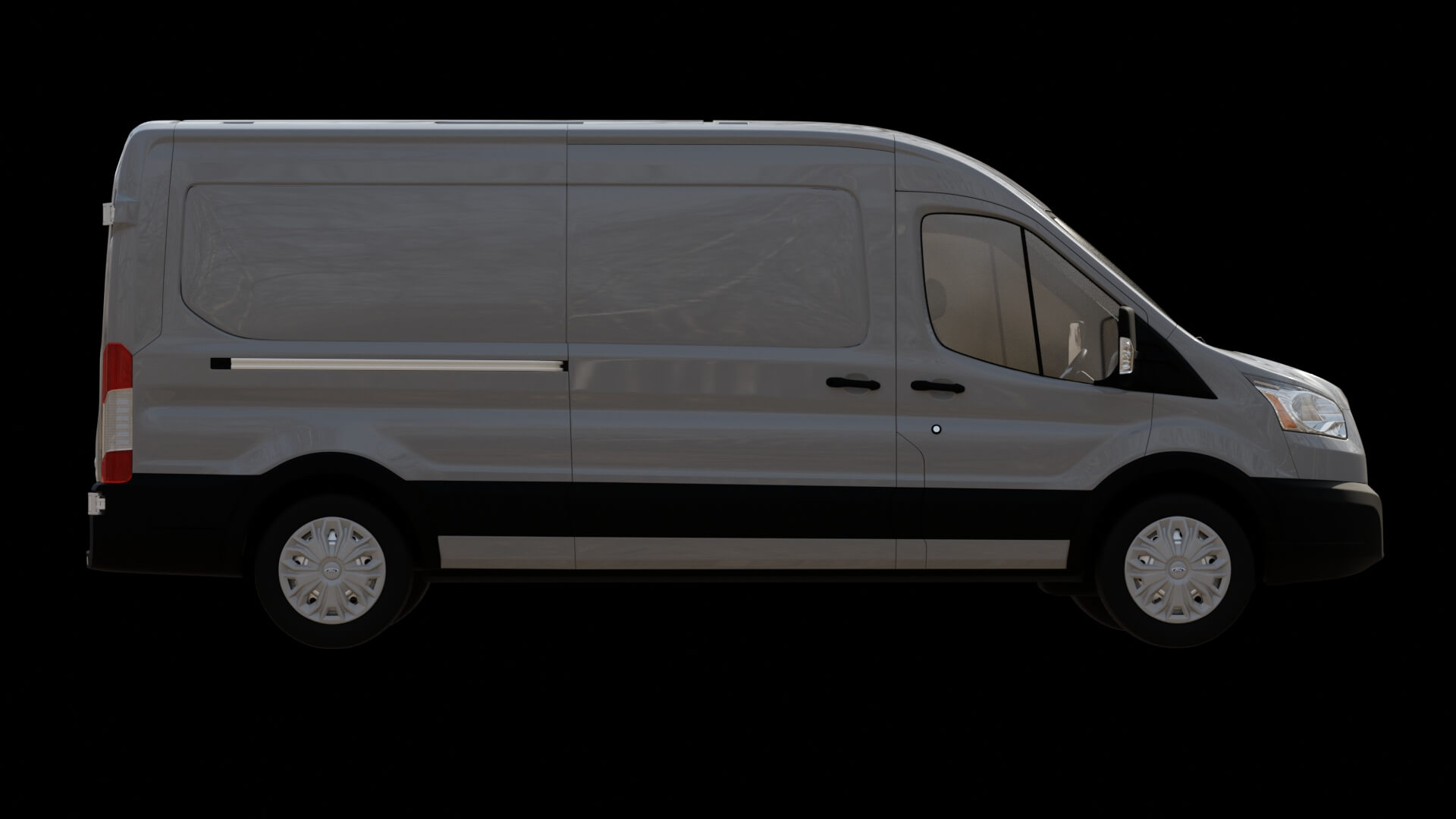 Modern Commercial Cargo Van Rigged 3D Model