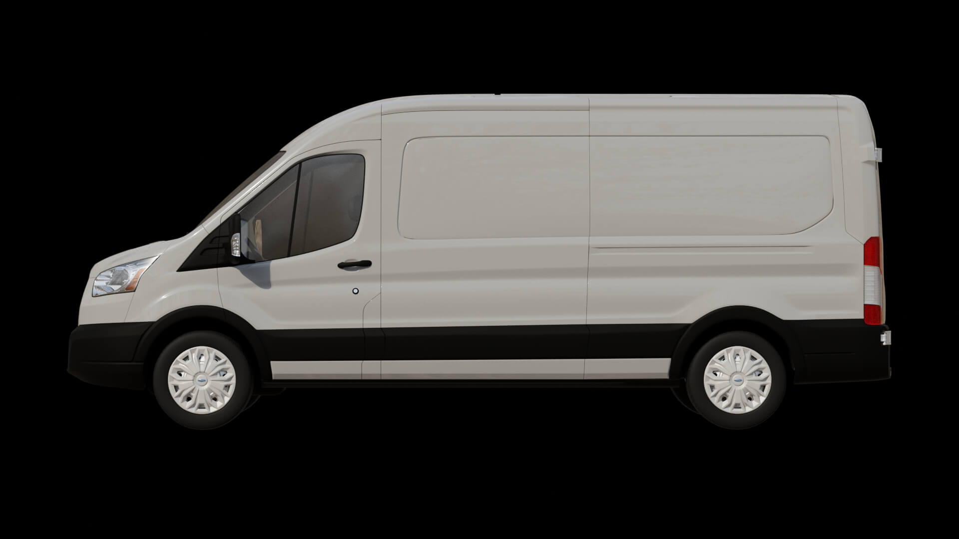 Modern Commercial Cargo Van Rigged 3D Model
