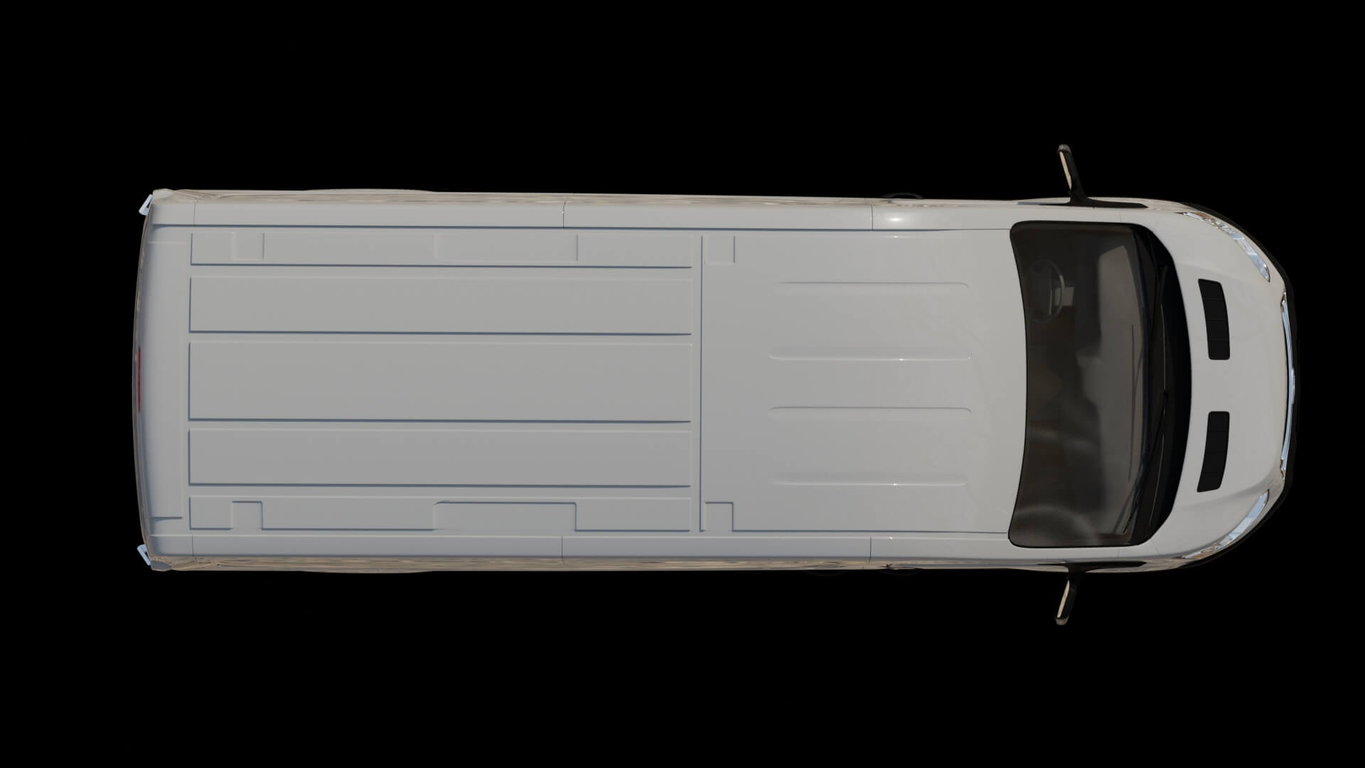 Modern Commercial Cargo Van Rigged 3D Model